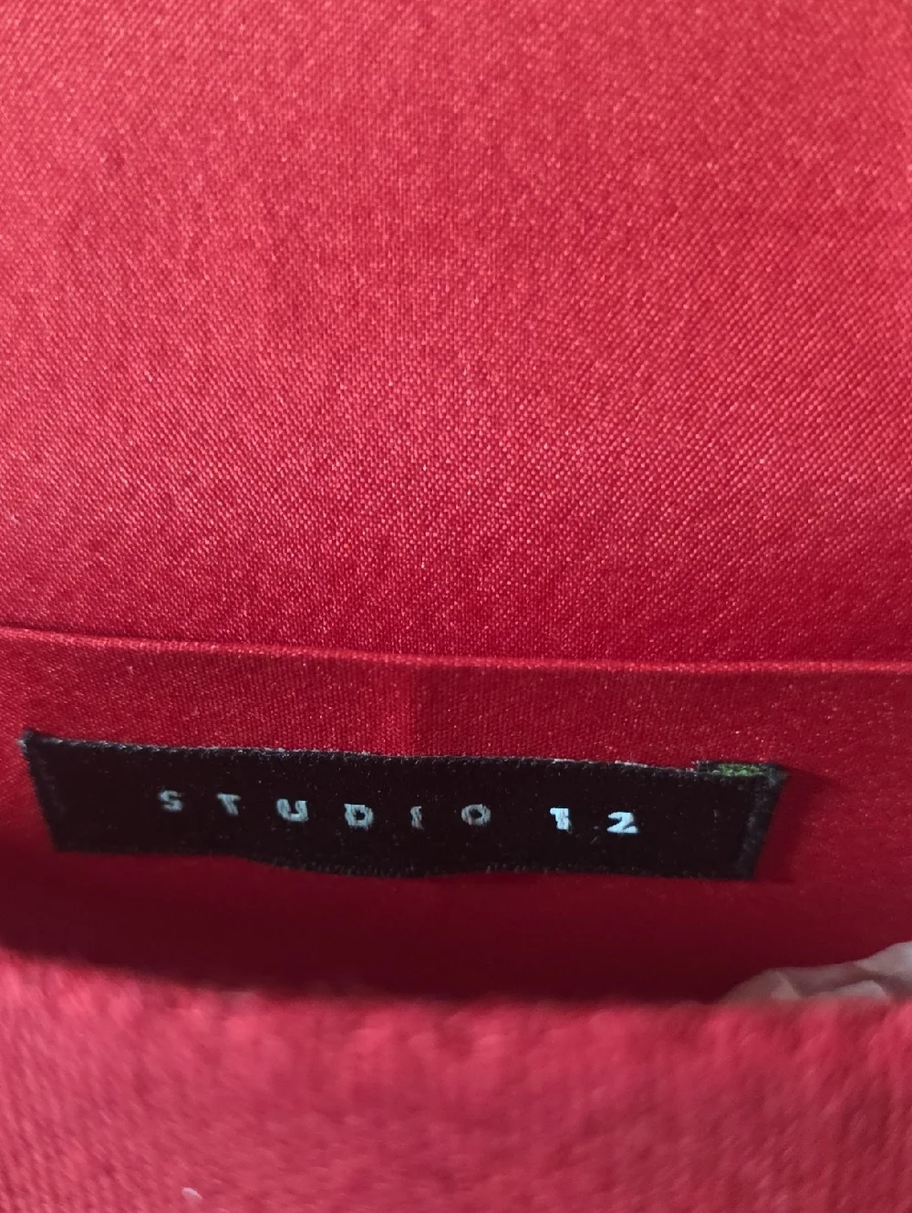 NWT STUDIO TAG SM. Red & White Striped Beaded Cherry SHOULDER BAG.